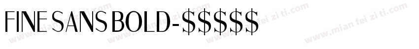 Fine Sans Bold字体转换